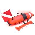 Spearfishing Inflation Torpedo Buoy with Flag 25 Meters Of Rope