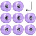 8 Pack 58x32mm 82a Pu Wheel In-line Pulley Skate Pulley with Wrench