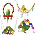 17 Pack Parakeet Toys, Hanging Bell Pet Cage Toys