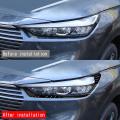 Car Bright Blcak Front Headlights Eyebrows Eyelids Cover Stickers