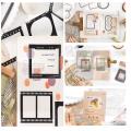 60 Pcs Pet Transparent Scrapbooking Sticker Set,for Journal,album