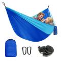 Outdoor Tree Hammock Portable Parachute Cloth Camping Hammock -blue