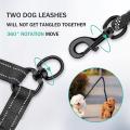 Double Leash for Dogs Leashes for Large Dogs with Nylon Rope,5ft