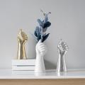 Ceramics Vase Nordic Style Hand Vase Flowers Modern Silver