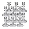 Candlestick Holders Set,4inch H Taper Candle Holders Bulk,12pcs,clear