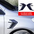 Car Tuyere Car Fender Shark Gill Body Trim Stickers Carbon Fiber