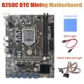 B250c Motherboard+dual Switch Cable with Light+thermal Pad+sata Cable