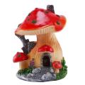 Ankoow Red Mushroom House Mini Landscape House Fairy Garden