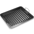Non-stick Grill Pan with Dual Handles Barbecue Frying Griddle Tray