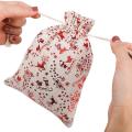 16pcs Christmas Drawstring Gift Bags Burlap, Gift for Candy Wrapper