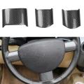For Beetle 2003-2010 3pcs Carbon Fiber Abs Car Steering Wheel Trim