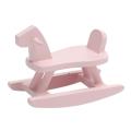 1/12 Scale Dollhouse Wooden Horse Chair Model for Dollhouse Pink