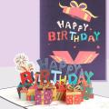 3d Pop-up Birthday Card with Happy Birthday Congratulations