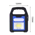 Usb Recharge&solar Energy Cob Working Light Camping Flashlight, Blue