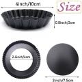 8 Pcs 4 Inch Mini Tart Pan,non-stick Quiche Pan,with Removable Bottom