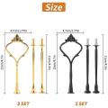 6 Set for Cake Stand Mold Crown 3 Tier Cake Stand Gold & Black