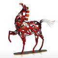 Metal Sculpture Metal Braided Horse Household Goods Crafts
