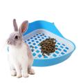 Rabbit Toilet Litter Tray,small Animal Toilet Corner Potty(blue)