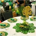 72 Pcs 9 Kinds Tropical Leaves Decoration Jungle Theme Party Supplies