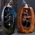 Backflow Censer Smoking Flow Ceramic Incense Holder Decoration -b