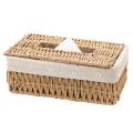 Creative Handmade Rattan Tissue Box, Household Paper Storage Basket