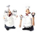 Retro Chef Model Ornaments Resin Crafts Figurines White Top Hat-c