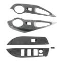 Car Abs Carbon Fiber Window Switch Cover for Toyota Corolla Cross Left-hand Drive