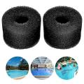 2pcs Sponge Washable Reusable Swimming Pool Filter for S1 Type