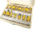 15pcs 8mm Router Bit Set for Wood Bits Tungsten Carbide Cutting
