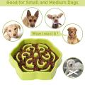 Slow Feeder Dog Bowl, Slow Feeding Petal Maze Dog Bowl, Green