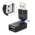 Usb 2.0 Type A Male to A Female 360 Degree Convertor (2-pack,am-fm)