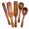 Kitchen Tools Natural Teak Wooden Set Of 5, Utensils for Cooking