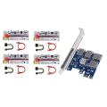 Pcie 1 to 4 Pciexpress Adapter+ver010-x Pro Riser Card