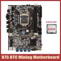 B75 Btc Mining Motherboard+g1610 Cpu Support Btc Miner Motherboard