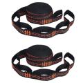 2 Pcs 5-ring High Load-bearing Hammock Straps for Home Outdoor Orange