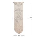 Rhombus Macrame Wall Hanging - Hand-woven Tapestry with Tassels