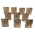 10pcs 1-10 Numbers Wood Signs Wedding Table Number Wooden Numbers