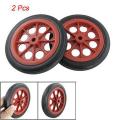2 Pcs Replaceable Shopping Basket Cart 4.4 Inch Wheels Red Black