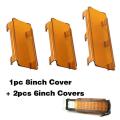 20 Inch Amber Snap On Lens Cover 6 Inch + 8 Inch for Led Light Bar