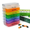 English Color Small Medicine Box Sealed 7-layer Folding Storage Boxes