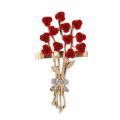 6pcs Valentine's Day Series Rose Flower Napkin Button Napkin Ring