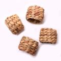 16 Pcs Country Style Woven Napkin Ring, Hand-woven Straw Napkin Ring