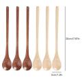 6 Pcs Wooden Spoon,long Handle Wood Spoons for Kitchen Mixing Cooking