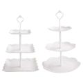 3-tier Clear Acrylic Semicircle Round Cupcake Dessert Display Stand