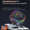 T86s Car Bluetooth Fm Transmitter Pd Type-c Qc3.0 4.8a Mp3 Player