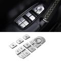 Car Window Lifter Buttons Sequins Decoration Chrome Interior Cover