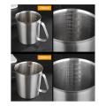 Stainless Steel Measuring Cup Mug Mixing Kitchen Jug Pour Spout 500ml