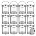 12pack Mini Clear Plastic Paint Cans Small Empty Paint Cans