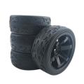 4pcs 12mm Hex 66mm Rc Car Rubber Tires Wheel Rim for 1/10 Model A