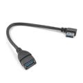 Usb 3.0 Angle 90 Degree Extension Cable Male to Female Adapter Left